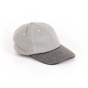 Zara Leather Trim Baseball Cap Grey